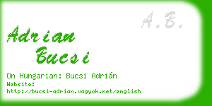 adrian bucsi business card